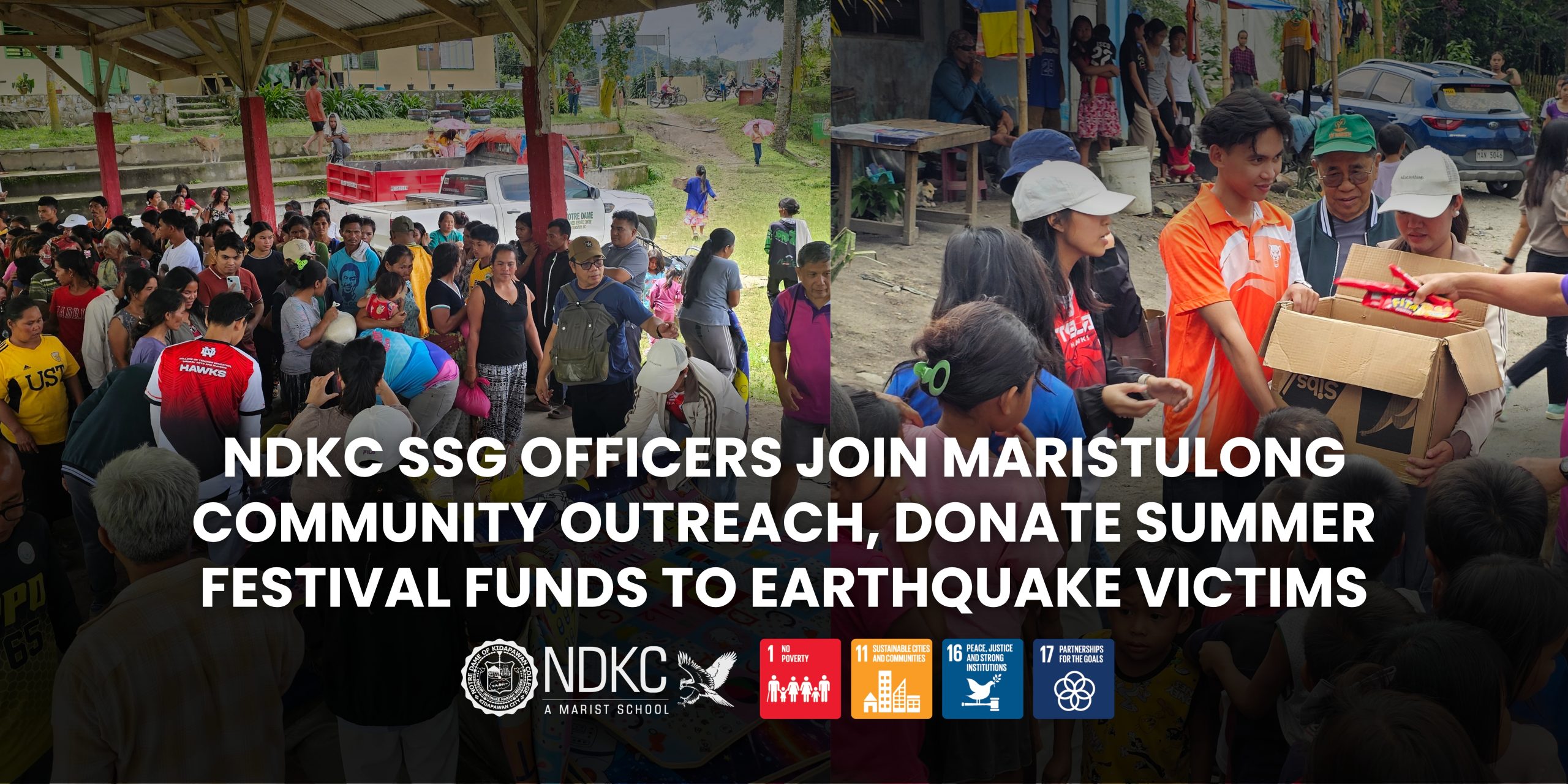 NDKC SSG Officers Join MarisTulong Community Outreach, Donate Summer Festival Funds to Earthquake Victims